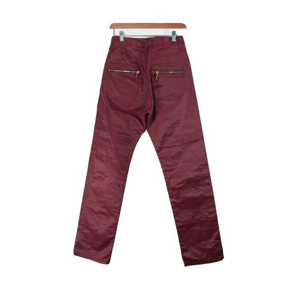 Jean Paul Gaultier JPG Womens Small Burgundy Red Jeans Skinny Leg Vintage Pants - Picture 6 of 6
